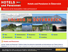 Tablet Screenshot of hotels-und-pensionen.at